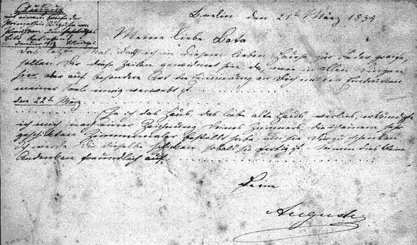 Brief von Auguste